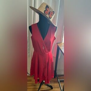 Banana Republic Bright Red Sleeveless Dress